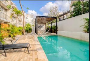 Tulum Center family double suite four guest with free parking pool AC kitchenette near Beach