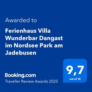 Ferienhaus Villa Wunderbar Dangast im Nordsee Park am Jadebusen