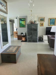 Blue villa with private beach