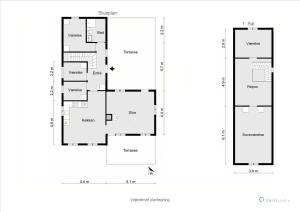 Thatched House In The First Row By The North Sea