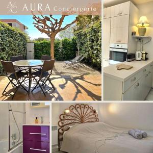 Appartements Le Murier - Rez de jardin avec veranda, terrasse a 5min a pied de la mer avec parking - BY AURAconciergerie : photos des chambres