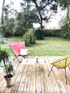 Maisons de vacances Maison entre foret et ocean - piscine et tennis : photos des chambres