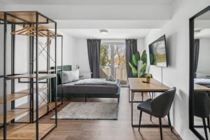 Larooms Merseburg - Apartment NS03 - 2 Zimmer - 4 Betten - Waschmaschine - Parkplatz - Balkon