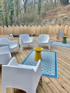 Maisons de vacances La Corniche, Villa d-architecte avec piscine, 2mn mer a Houlgate : photos des chambres