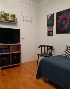 Majoitus keskustassa (Viihtyisä huone kaksiossa)