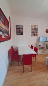 Red blue with private parking and Gray blue apartment