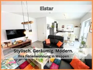 Ferienhaus "Elstar" Meppen Ebenerdig Carport Terrasse Neubau NETFLIX Free WIFI 2 Schlafzimmer Küche - 梅彭