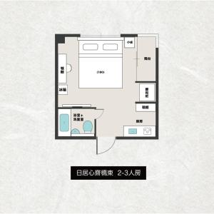 近心齋橋難波長堀橋日居心齋橋東2-3人房