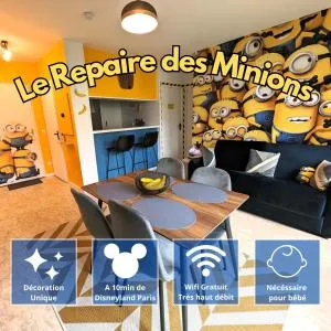 Le Repaire - 10min Disney - Familial - Centre Ville - بايلي رومانفيل