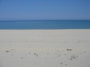 Right in front of the best beach-Seafront family house with garden