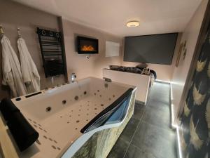 Appartements Le Cupidon, cocon prive avec Spa, Sauna, Cinema Netflix et Jardin prive : photos des chambres