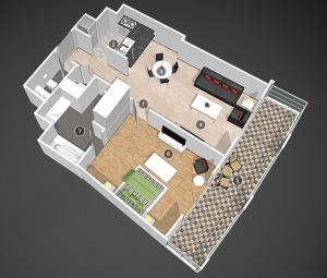 Cozy 1BR with balcony great view, Damac Towers