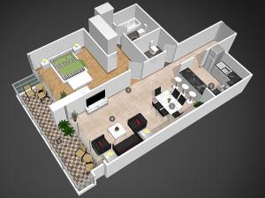 New apt in Dubai Marina with balcony and sea view