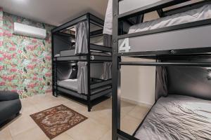 Bed in mixed room Hippie Nice