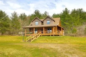 Log Cabin with Pond and Trail Access in Almond! - Almond
