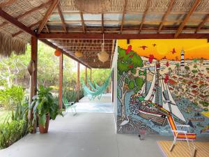 Casa Ingapura Treehouse Room - Povoado Bar da Hora - 15 min de canoa para Atins - Estilo B&B - Café da Manhã Simples - Conforto