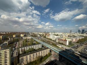 Apartament " Black Pearl" , 18 floor with beautiful view, Kasprzaka 29
