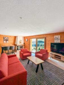 Spacieux appartement Morgins cheminée, terrasse et jardin