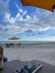 Pé na areia