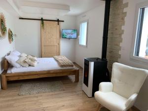 Campings Camping de l'Etang du Pays Blanc : Studio Lit Queen-Size 