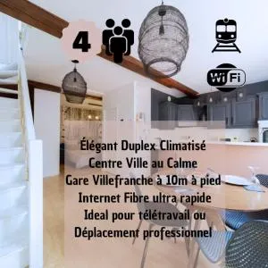 Chic et Calme - Climatisation - Rue Nationale - Blacé