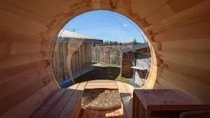 Les pagotins de Garance, Chalet Jura 39, avec sauna tonneau bulle - 马尔比伊松