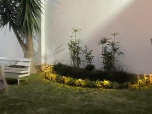 2 beds with garden view and terrace