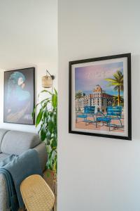 Panoramic sea view of the French Riviera, Parking