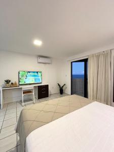 Flat Vista Mar em Ponta Negra para até 4 pessoas