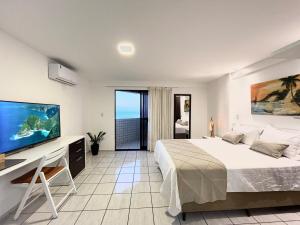 Flat Vista Mar em Ponta Negra para até 4 pessoas