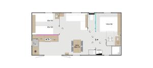 Campings Camping le Balcon de la Baie : Mobile Home 2 Chambres