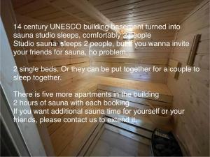 Sauna apartment UNESCO 14 century