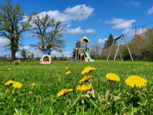 Maisons de vacances Charmant Gite Familial avec Piscine, Jardin et Aire de Jeux - Capacite 15 Pers, Blomard - FR-1-489-353 : photos des chambres