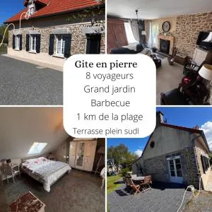 Grand gîte 8pers, proche mer, jardin et barbecue - Parsac