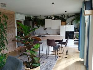Maisons de vacances Maison boheme chic, Saint-Pair sur mer, 7 pers, 15 mn a pieds de la plage, navette gratuite : photos des chambres