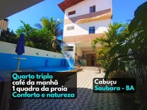 Quarto para até 4 em Pousada 1 quadra da Praia de Cabuçu, Saubara (BA) - Cabuçu