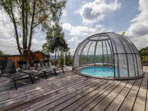 Chalet with covered outdoor pool - Basse-Bodeux