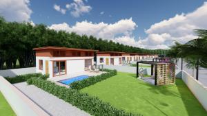 White House Farm House with Swimming Pool