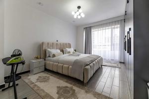 elegant beautifully furnished three bedroom apartment with heated swimming pool fully equipped gym ample parking space and children playing ground and unbeatable scenic city views