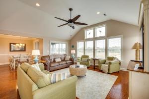 Walk to Beach Oak Island Retreat with 210-Yard Dock
