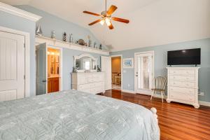 Walk to Beach Oak Island Oasis with Porch!