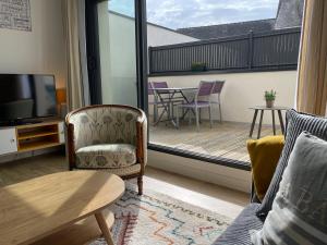 Plein centre Auray - Grand duplex 2 suites avec terrasse ensoleillée