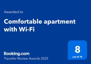 Comfortable apartment with Wi-Fi