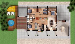 Luxe villa for 8 - Private Pool -AC -BBQ Area - Patio - 160Mbps - Olives - Palm - vineyard