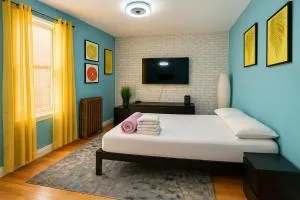 Modern XL Queen Room Comfort & Character in Harlem - 埃奇沃特 Modern XL Queen Room Comfort & Character in Harlem - 埃奇沃特
