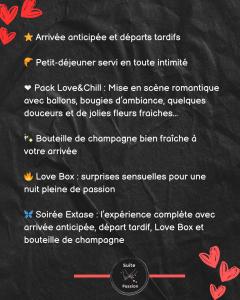 Appartements Suite Passion - Jacuzzi prive - Table massage : photos des chambres