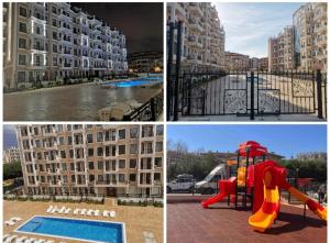 SWETI WLAS Premium Ferienwohnung Polarstar Beach Luxury Apartment 150 m zum Strand Pool 1 Balkon Meeresblick Google TV bis zu 4 Personen - 4hvězdičkové hotely ve městě Sveti Vlas