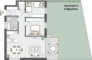Urban-Apartmenthaus zwischen Berg und See