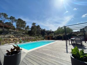 Villas Paisible villa avec piscine proche du Pic Saint-Loup : photos des chambres