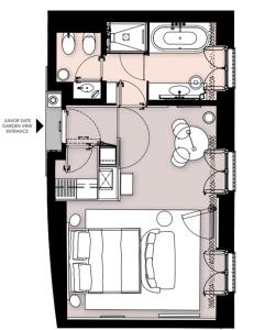Junior Suite King con 1 Camera da Letto e Vista Giardino